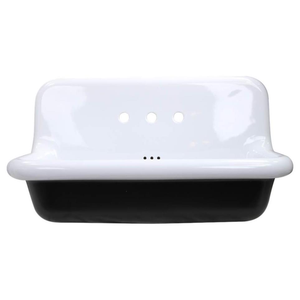 Bath White/Blk  Bathroom Sinks