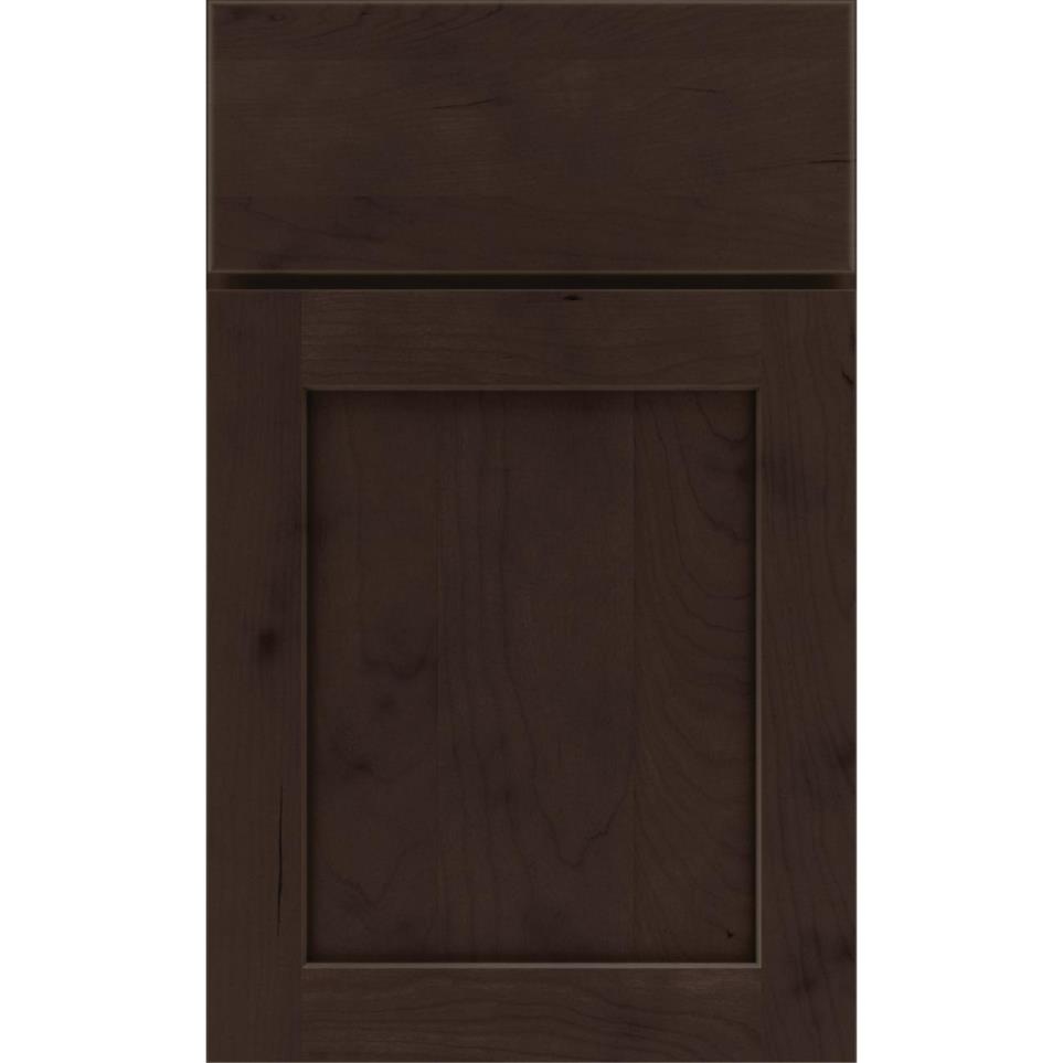 Square Thatch Dark Finish Square Cabinets