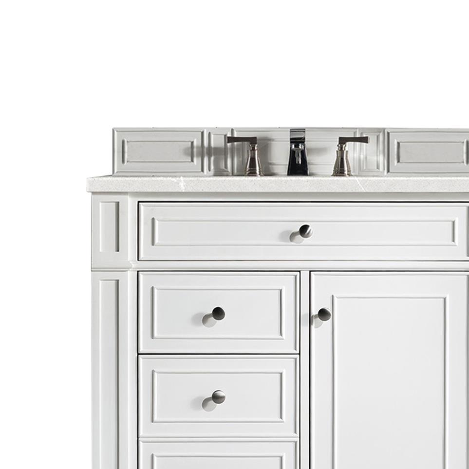 Base with Sink Top Bright White White Vanities