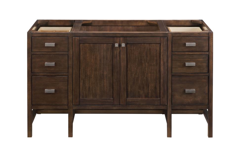 Base with Sink Top Mid Century Acacia Dark Finish Vanities