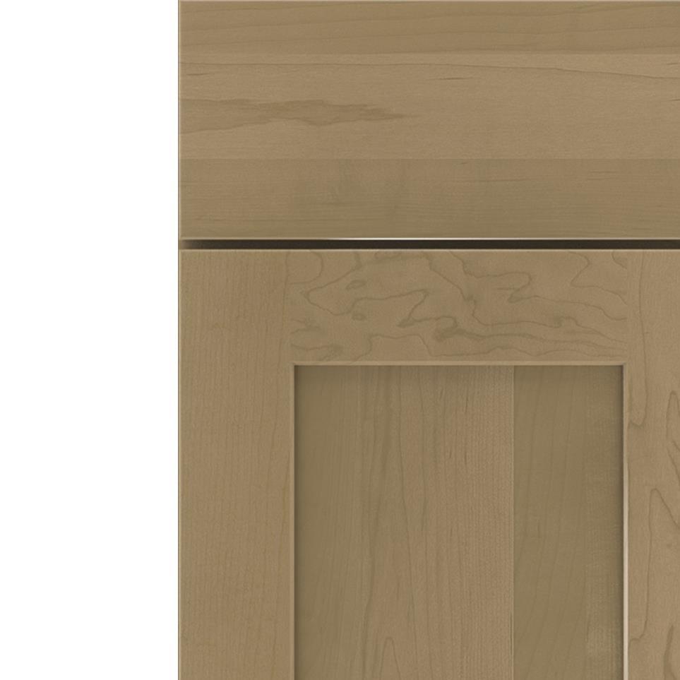 Square Buckskin Medium Finish Square Cabinets