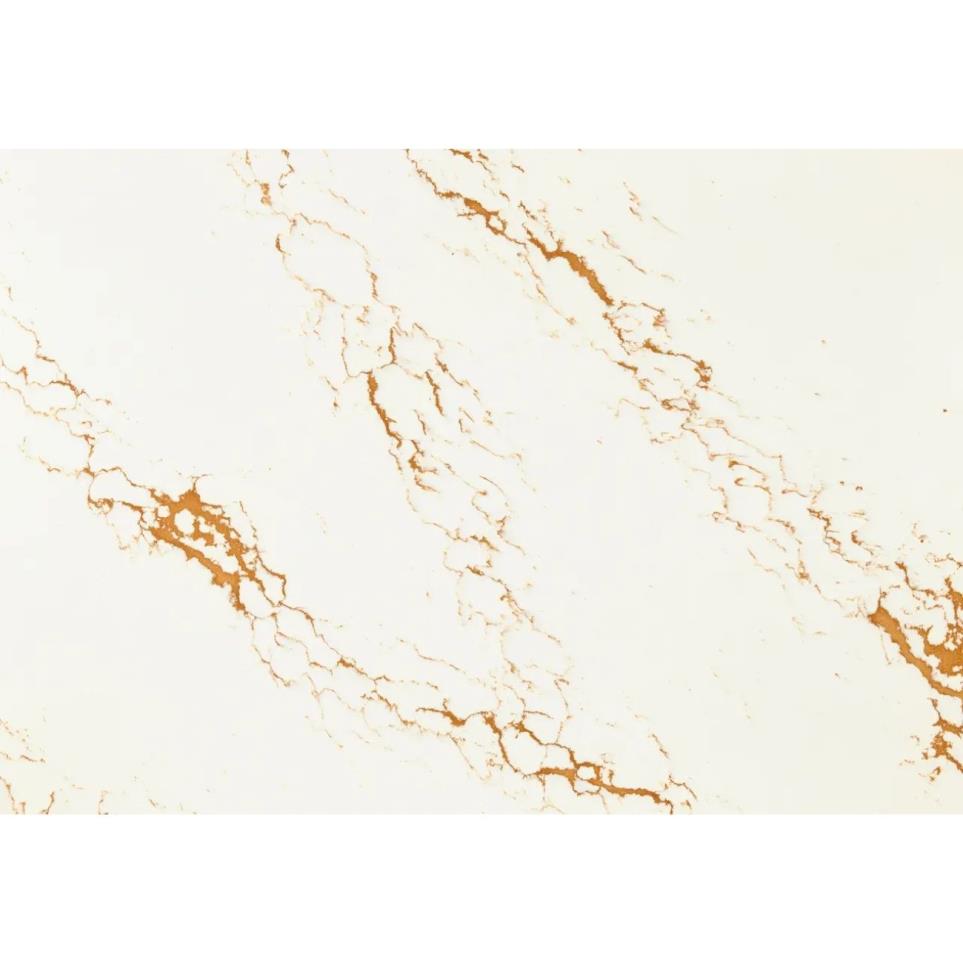 Slab Inverness Gold White Quartz Countertops