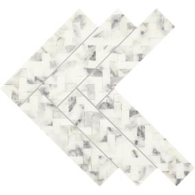 Mosaic Arabescato Argento Polished Gray Tile
