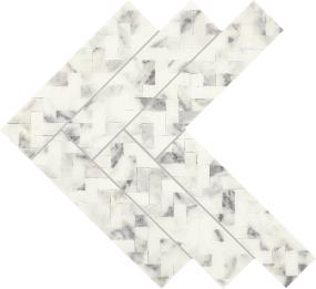 Mosaic Arabescato Argento Polished Gray Tile