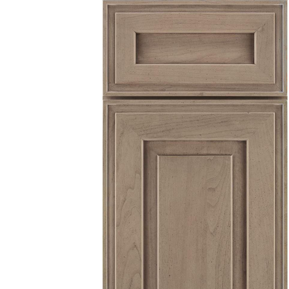 Square Pumice Light Finish Square Cabinets