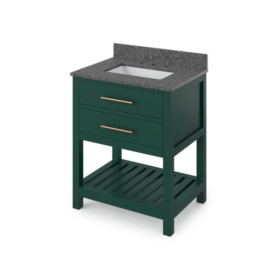 Base with Sink Top Green Green Vanities