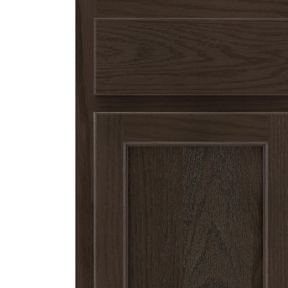 Square Thatch Dark Finish Square Cabinets