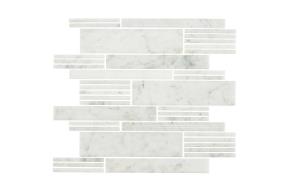 Mosaic Carrara White Polished White Tile