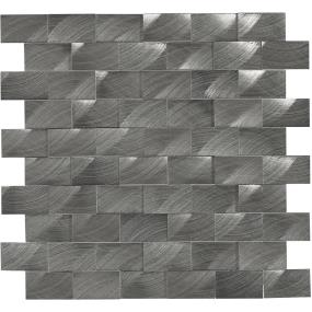 Mosaic Gunmetal Satin Gray Tile