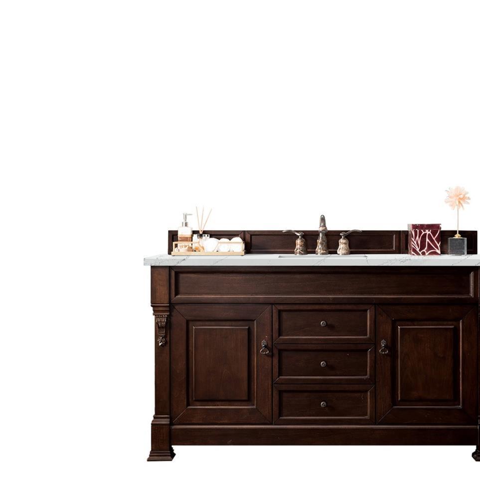 Base with Sink Top Burnished Mahogany Dark Finish Vanities