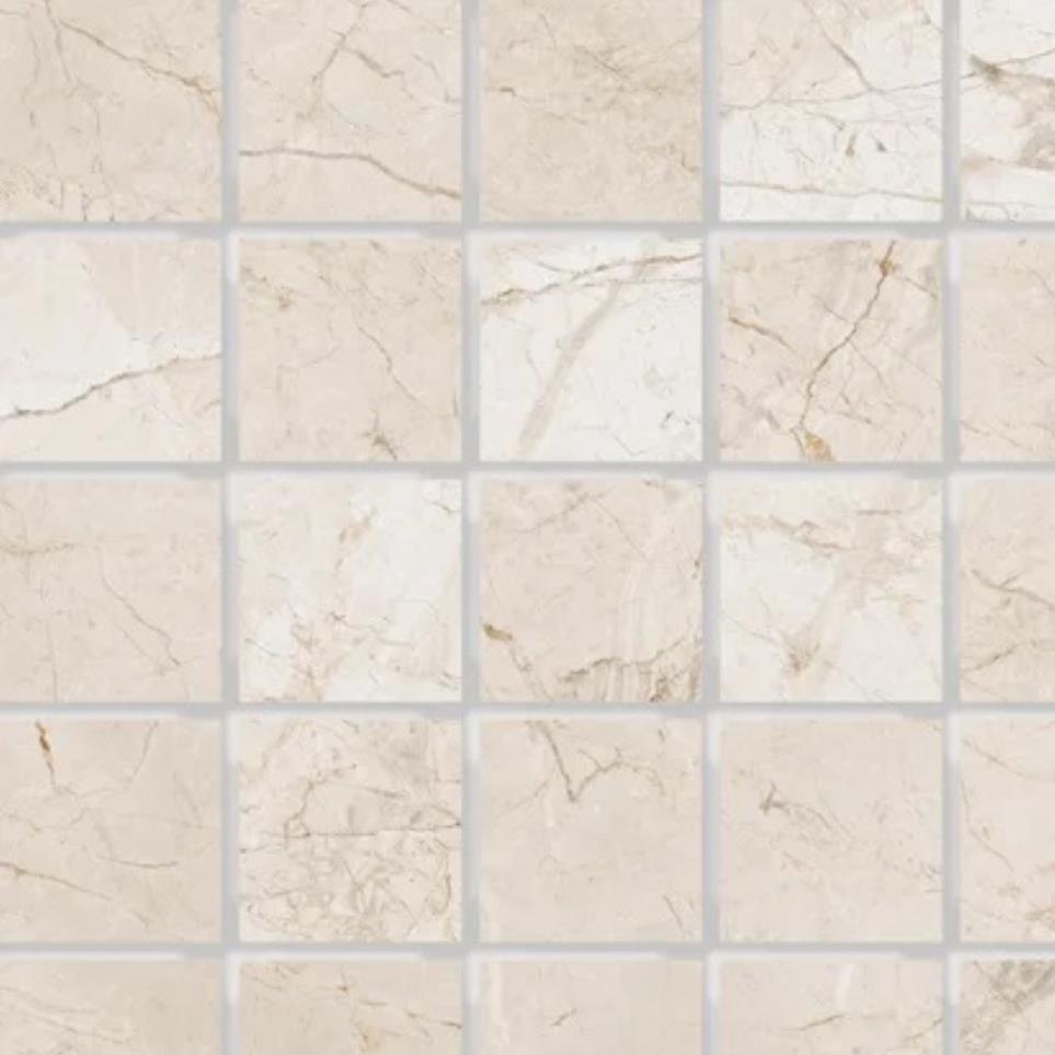 Mosaic Ivory Beige/Tan Tile