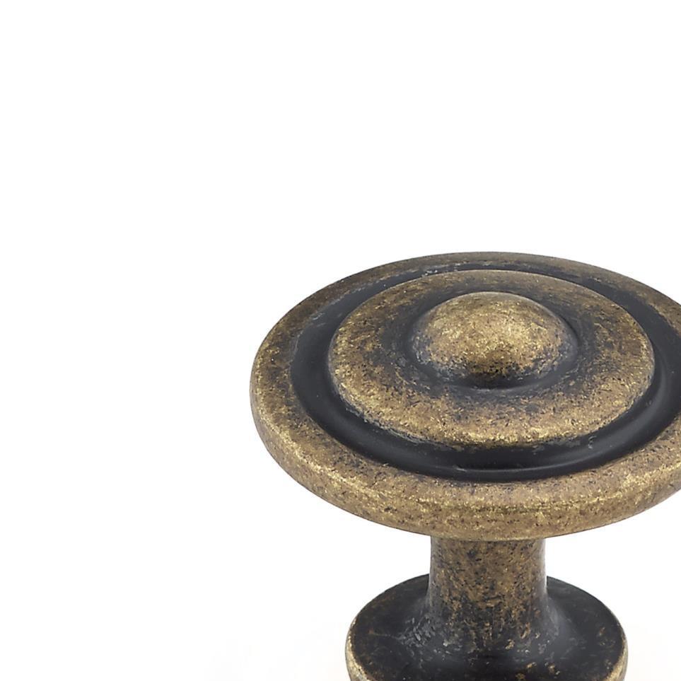 Knob Burnished Brass Brass / Gold Knobs