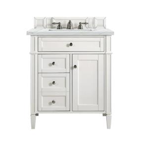 Base with Sink Top Bright White White Vanities