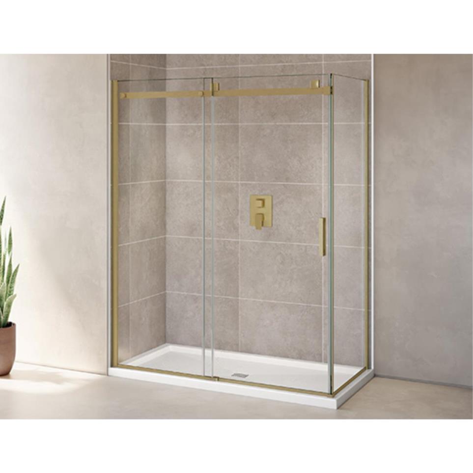 Door Brushed Gold Brass / Gold Showers