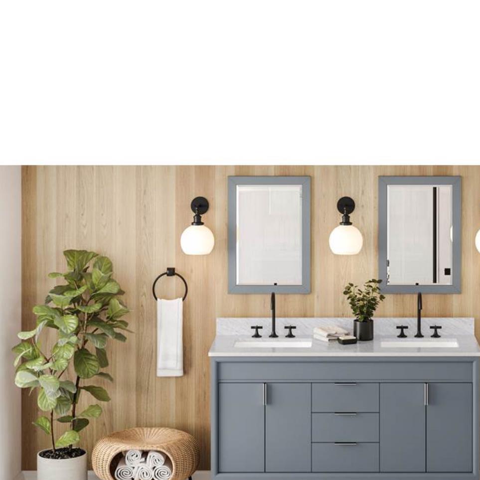 Base with Sink Top Blue Steel Grey / Black Vanities