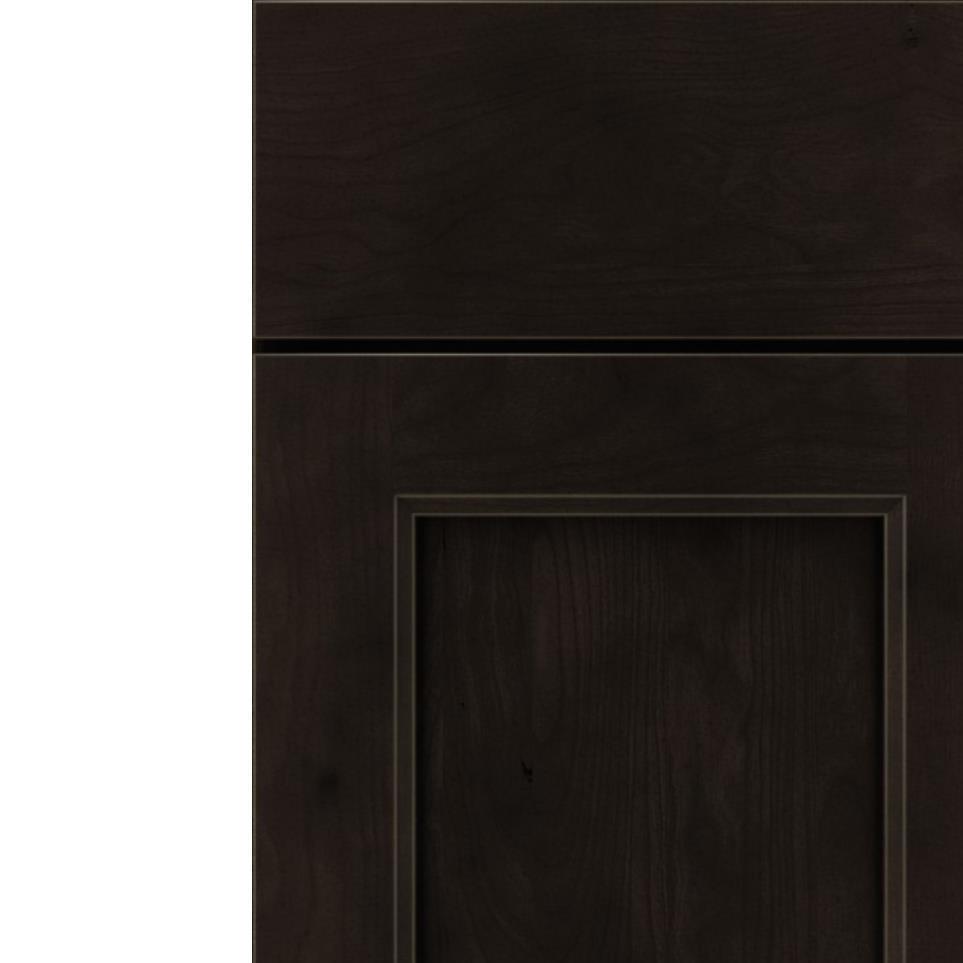 Square Thatch Dark Finish Square Cabinets