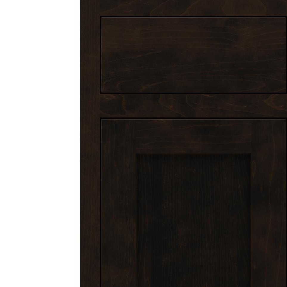 Square Teaberry Dark Finish Square Cabinets