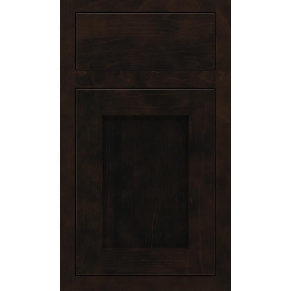 Square Teaberry Dark Finish Square Cabinets