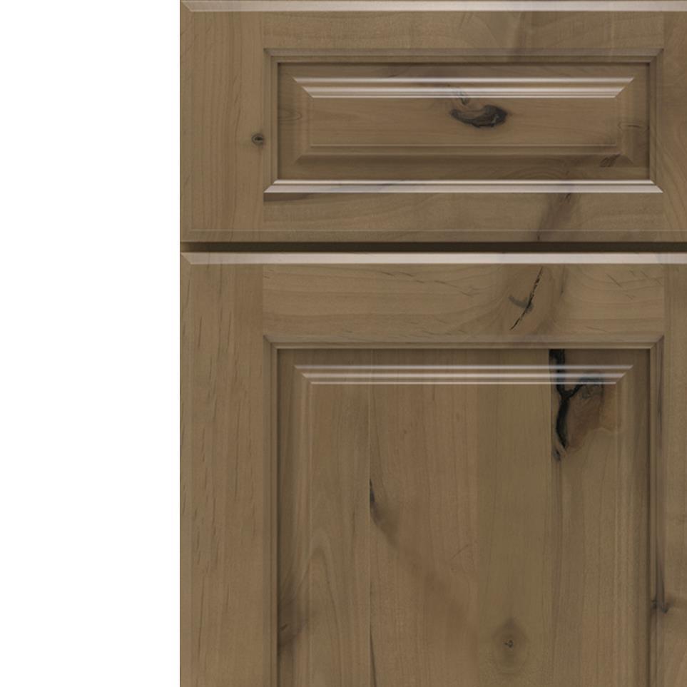 Square Buckskin Medium Finish Square Cabinets