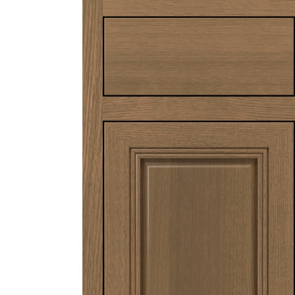 Inset Buckskin Medium Finish Inset Cabinets