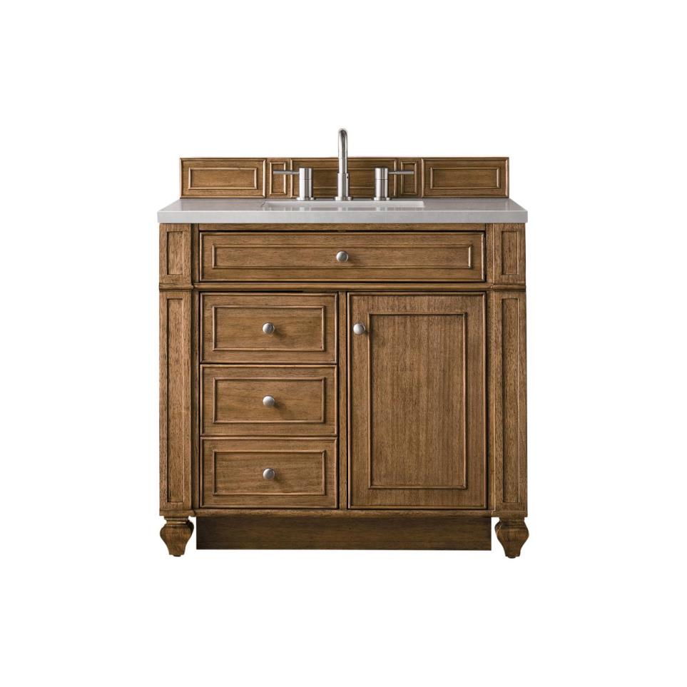 Base with Sink Top Saddle Brown Medium Finish Vanities