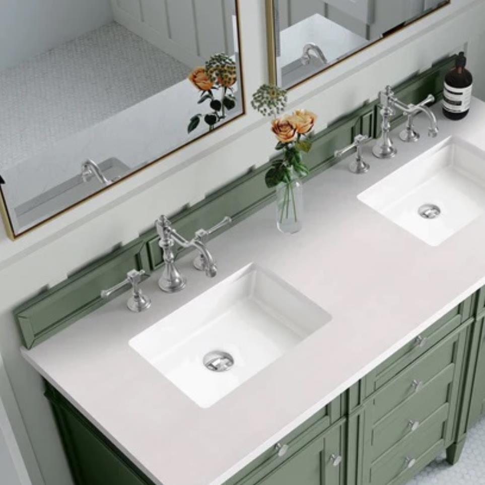 Base with Sink Top Smokey Celadon Green Vanities