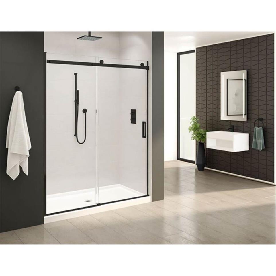 Door Matte Black Black Showers