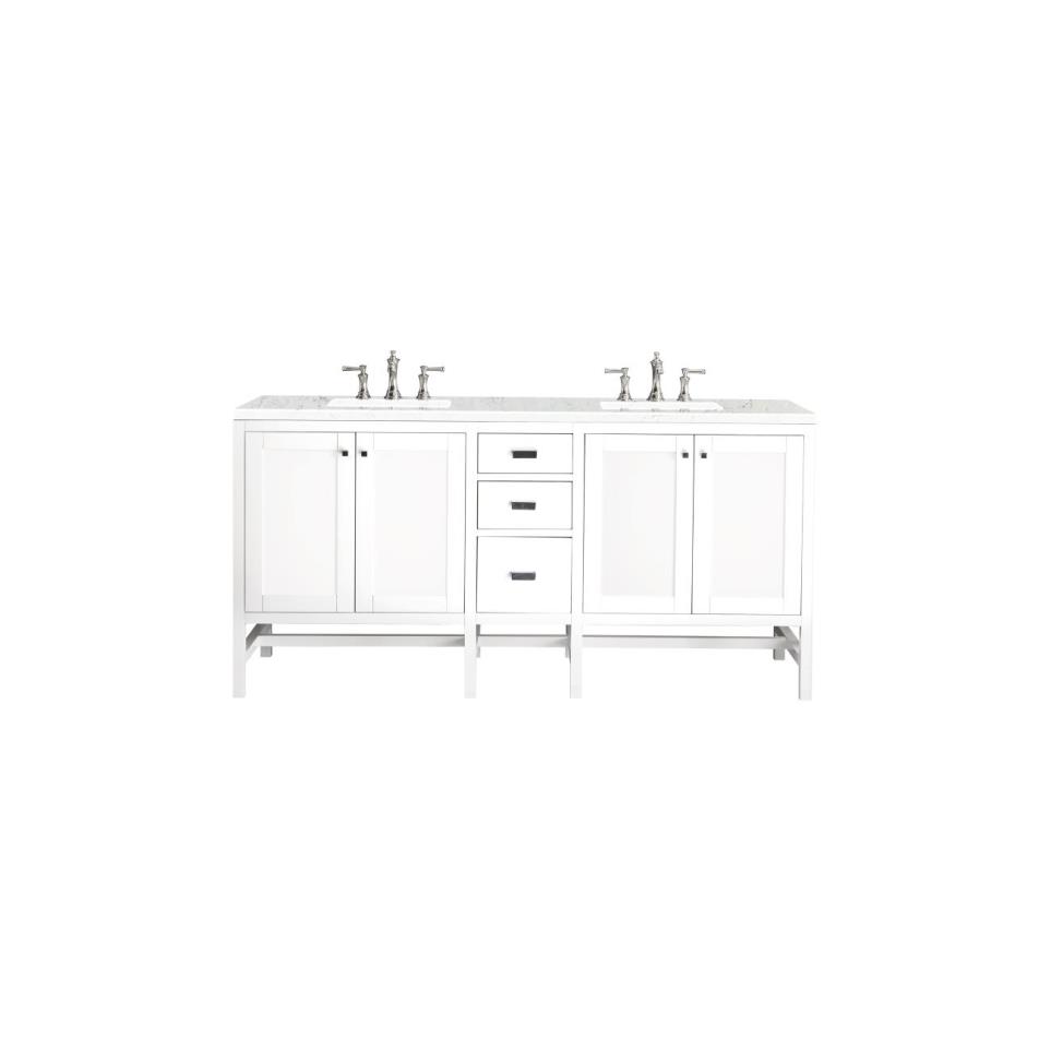 Base with Sink Top Glossy White White Vanities