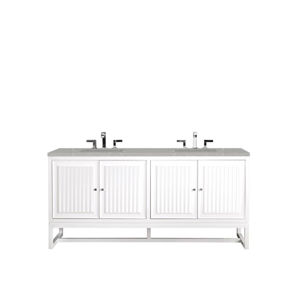 Base with Sink Top Glossy White White Vanities