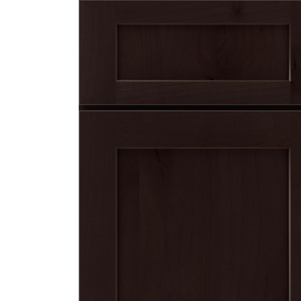 Square Thatch Dark Finish Square Cabinets