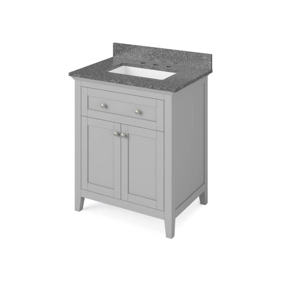 Base with Sink Top Grey Grey / Black Vanities