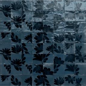 Tile Blu Deco Blossom Glossy Blue Tile