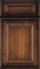 5 Piece Balsamic Ombre Dark Finish Cabinets