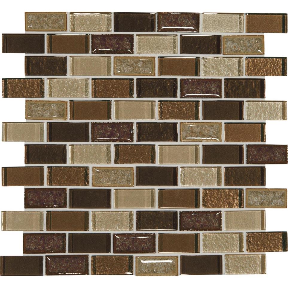 Mosaic Copper Coast Glass Brown Tile