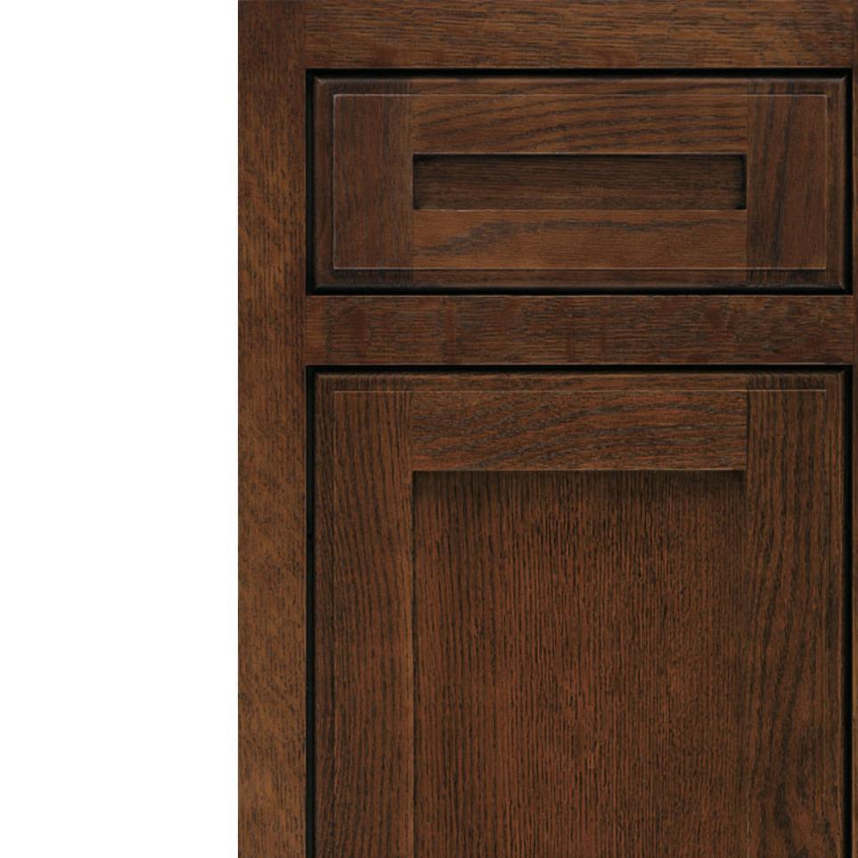 Square Sepia Dark Finish Square Cabinets