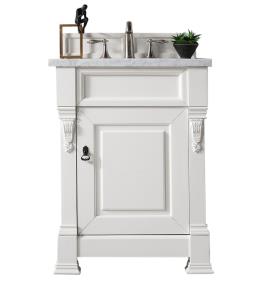 Base with Sink Top Bright White White Vanities