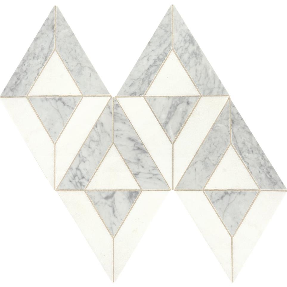 Mosaic Carrara White/Thassos White Honed White Tile