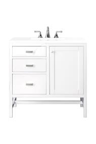 Base with Sink Top Glossy White White Vanities