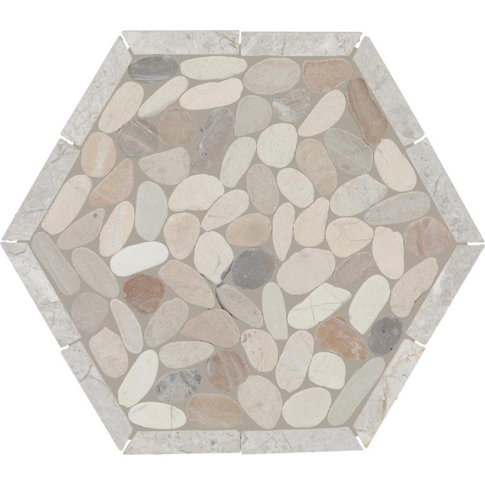 Mosaic Seashell Tumbled Beige/Tan Tile