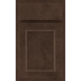 Square Thatch Dark Finish Square Cabinets
