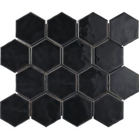 Mosaic Onyx Glossy Black Tile