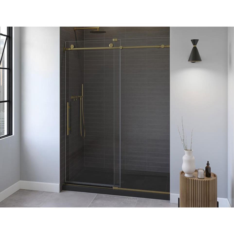 Door Brushed Gold Brass / Gold Showers