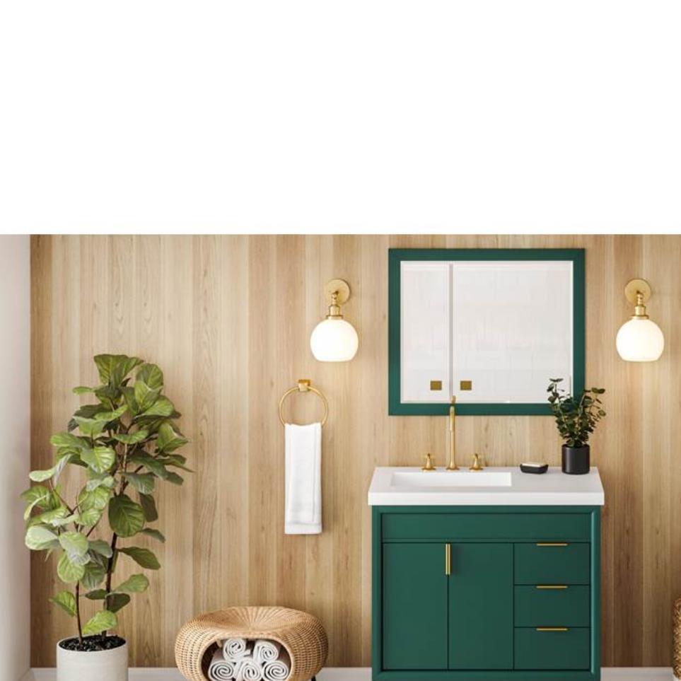 Base with Sink Top Green Green Vanities