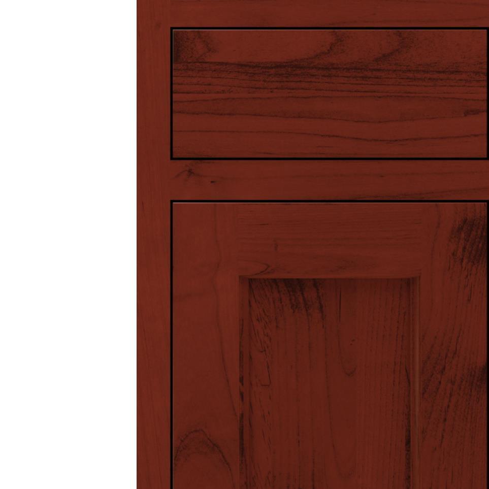 Inset Marsala Dark Finish Inset Cabinets