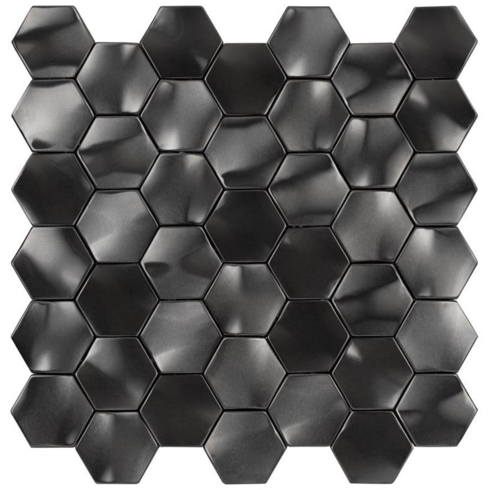 Mosaic Gun Metal Black Tile