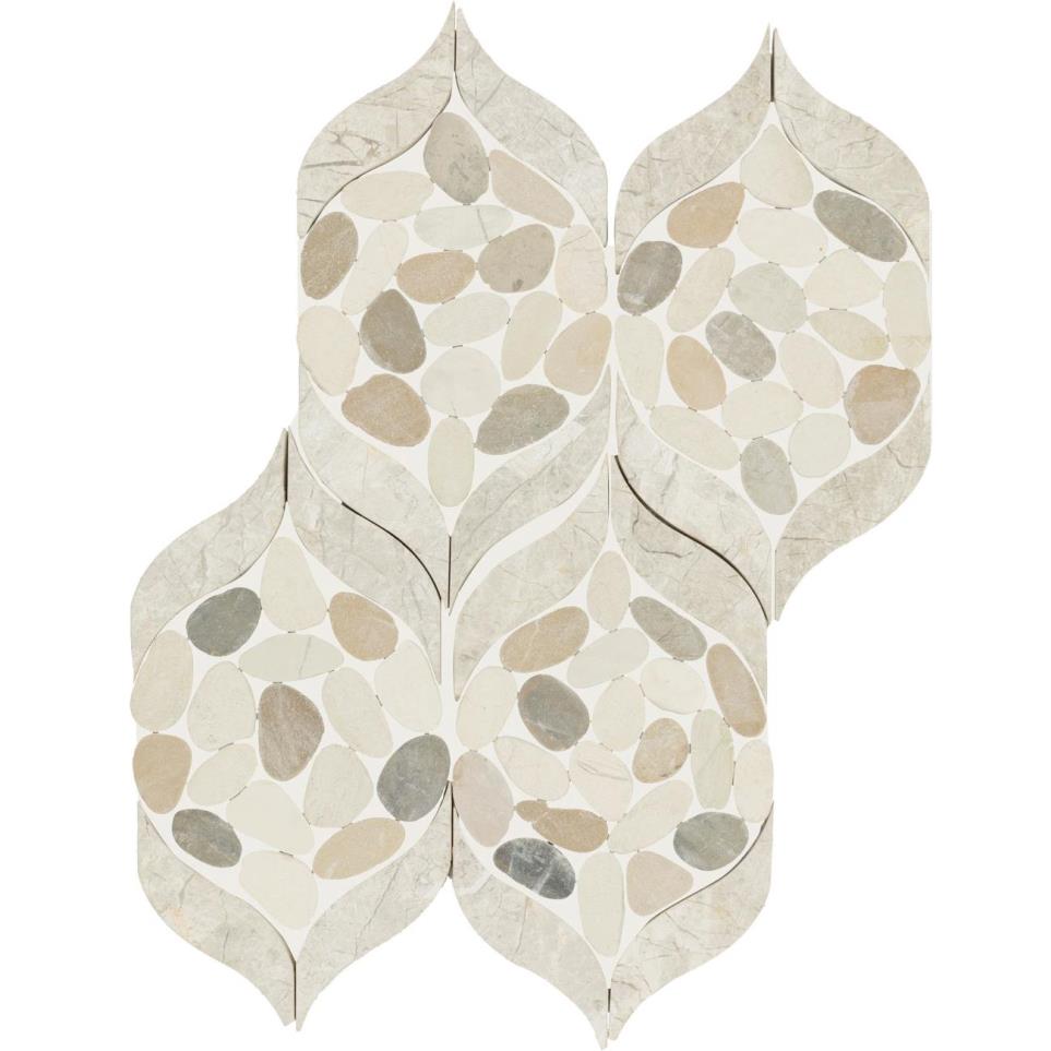 Mosaic Seashell Tumbled Beige/Tan Tile