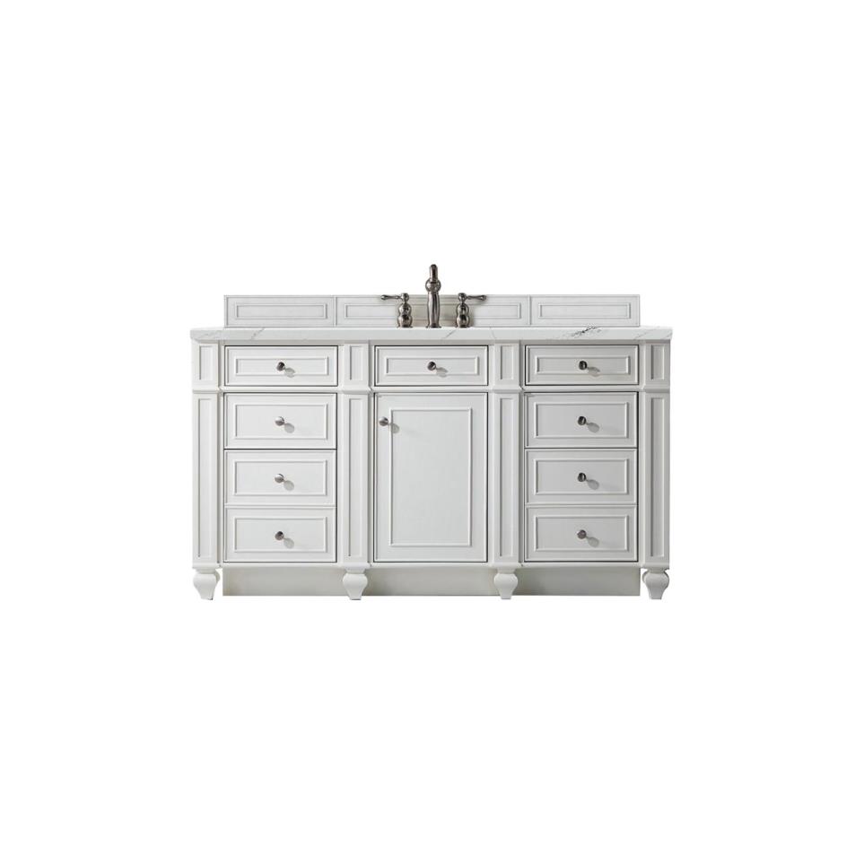 Base with Sink Top Bright White White Vanities