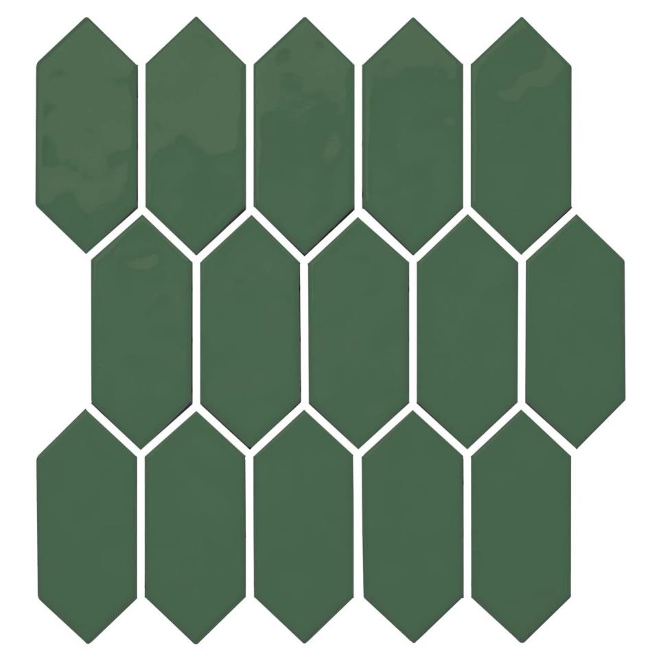 Mosaic Cyclade Glossy Green Tile