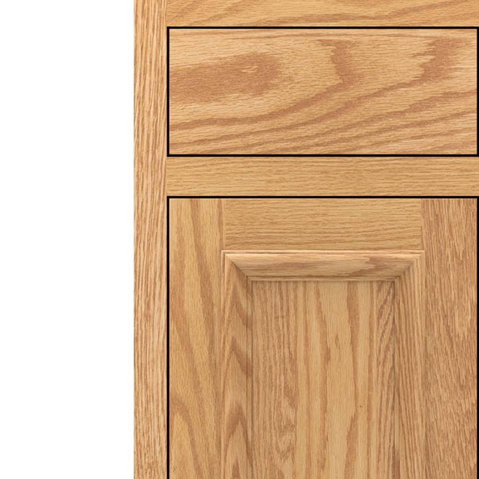 Square Natural Light Finish Square Cabinets