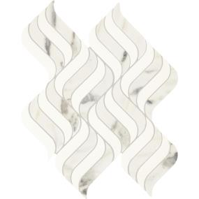Mosaic Arabescato Argento Blend Polished Gray Tile